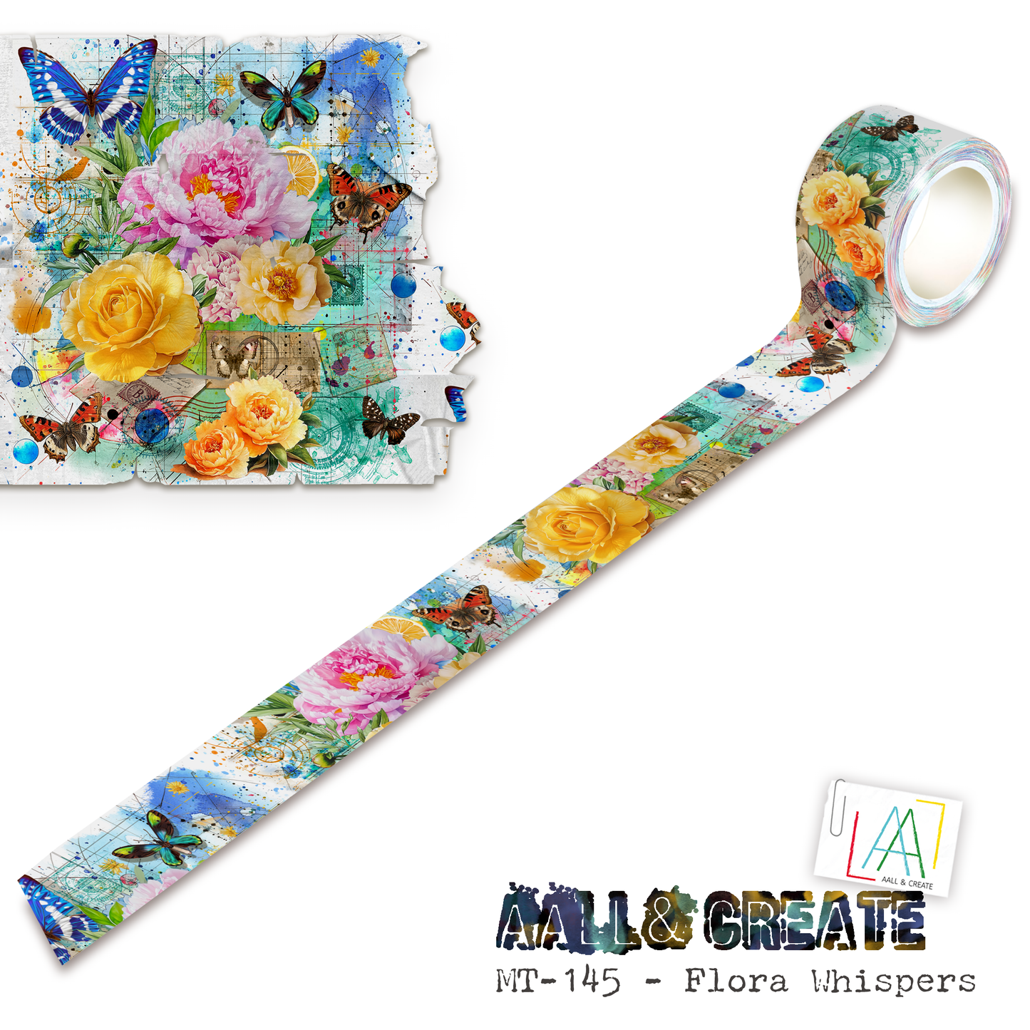 #MT-145 -  Washi Tape - Flora Whispers (Layer-It-Up!)