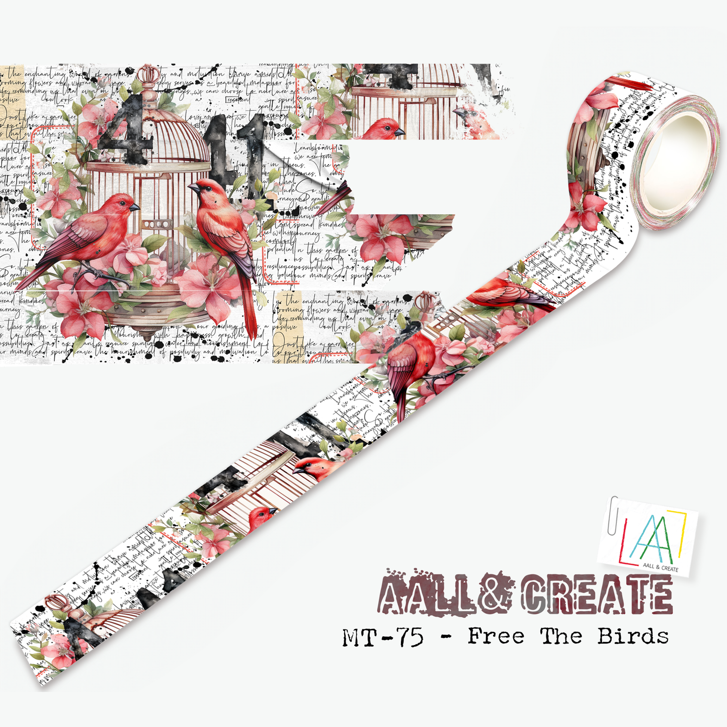 MT-75 - Washi Tape - Free The Birds (Layer-It-Up!)