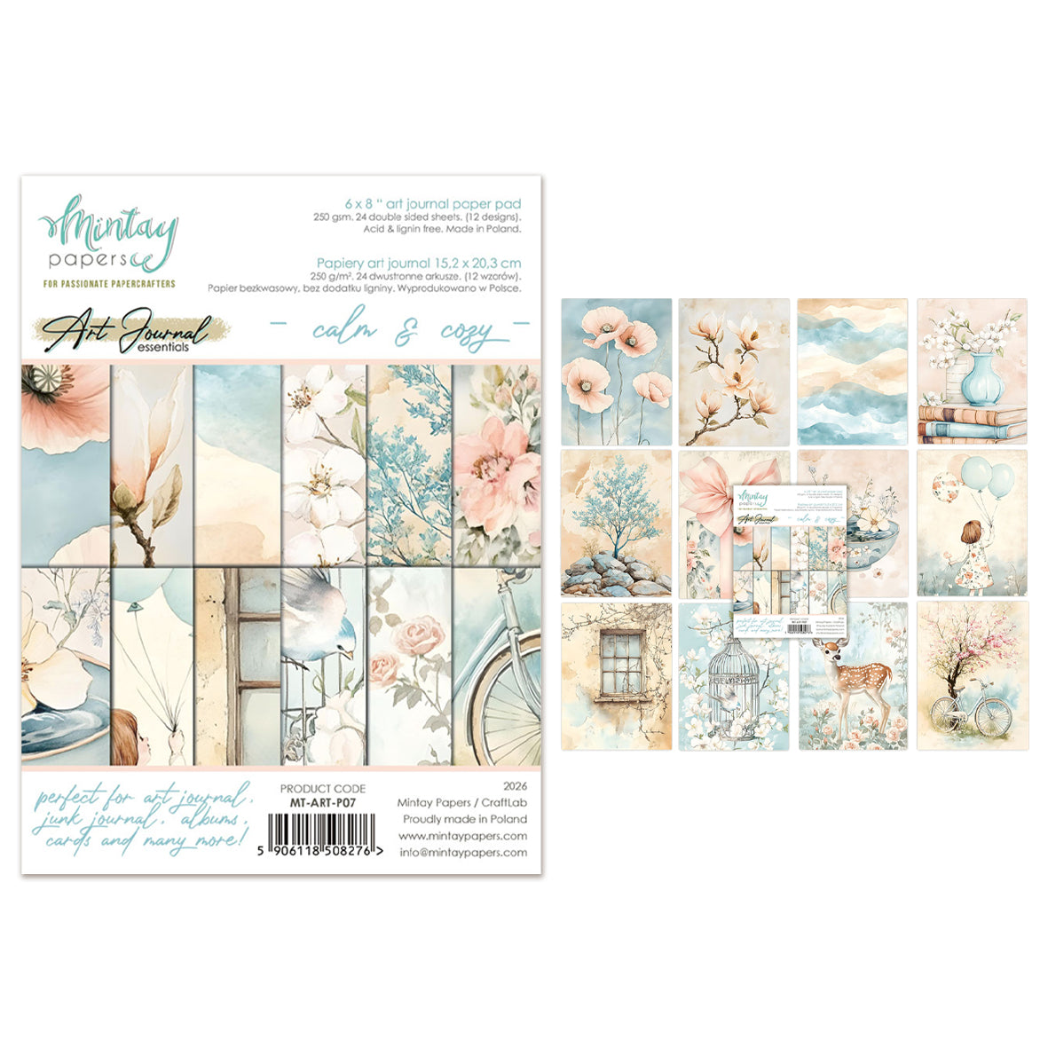 Mintay Art Journal Paper Pad 6x8 Inch Calm & Cozy
