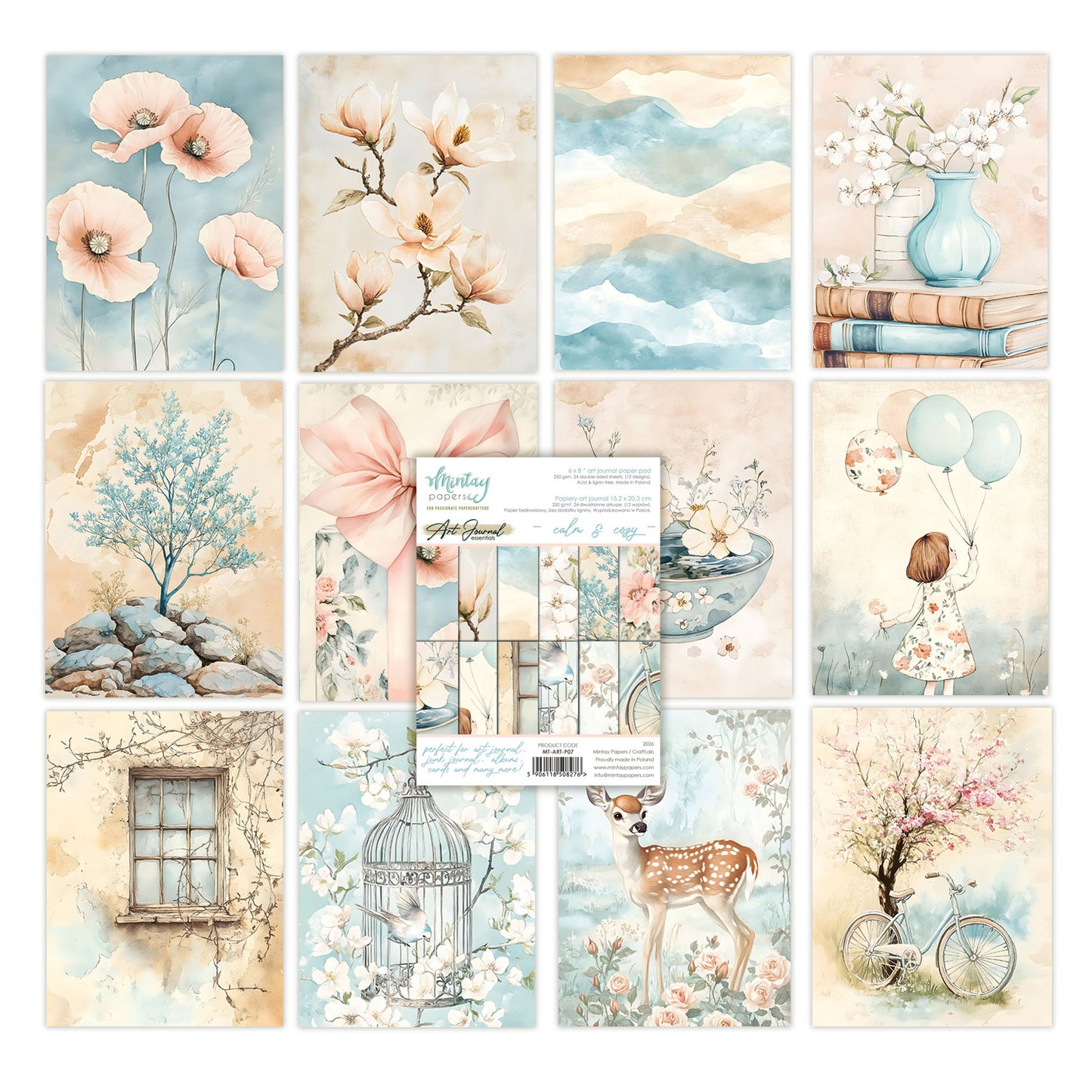 Mintay Art Journal Paper Pad 6x8 Inch Calm & Cozy
