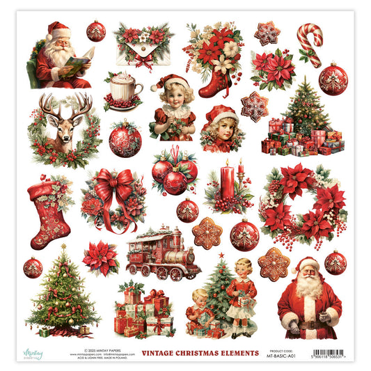 Mintay Basic 12x12 Inch Elements Vintage Christmas