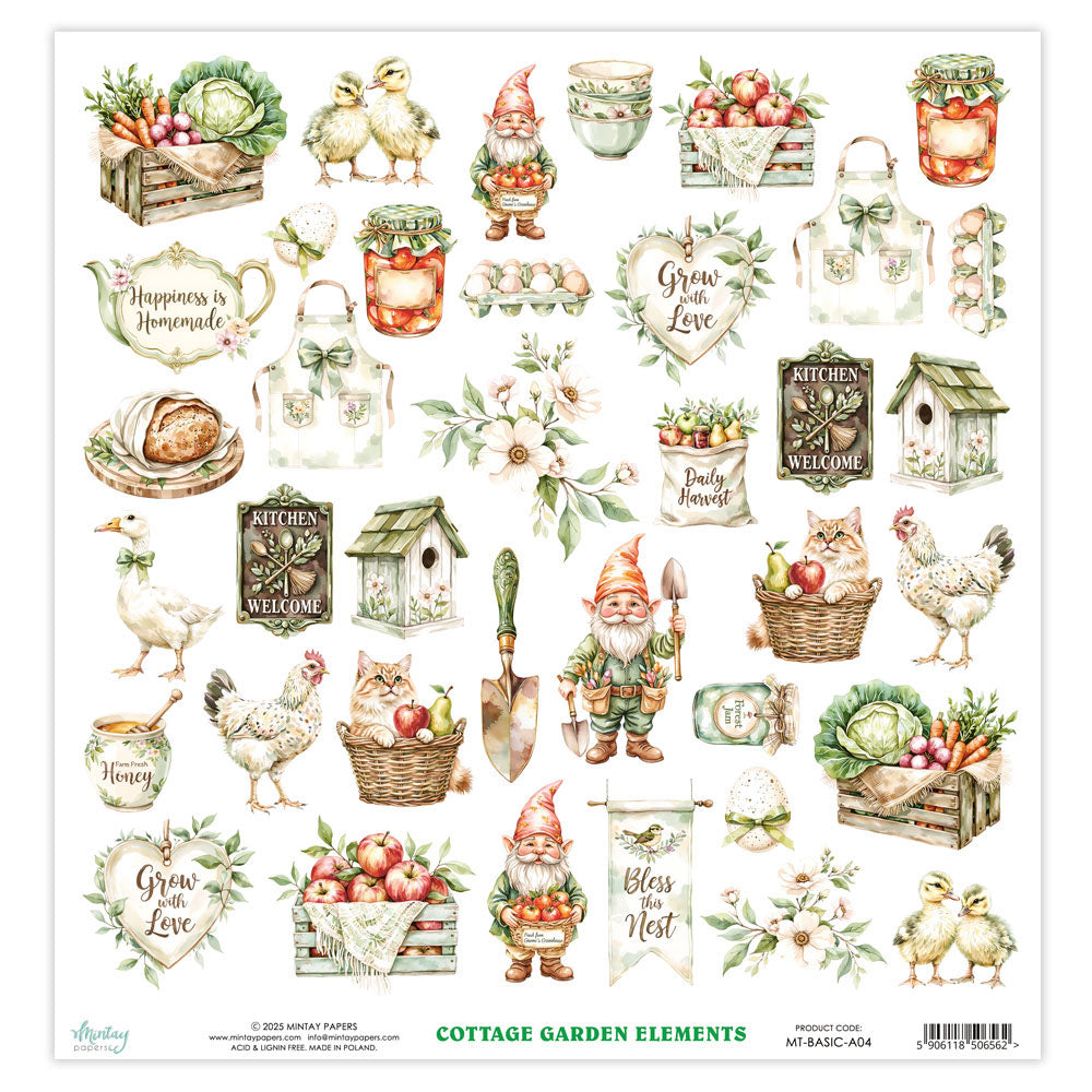 Mintay Basic 12x12 Inch Elements Cottage Garden