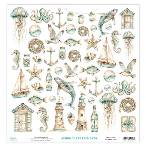 Mintay Basic 12x12 Inch Elements Azure Coast