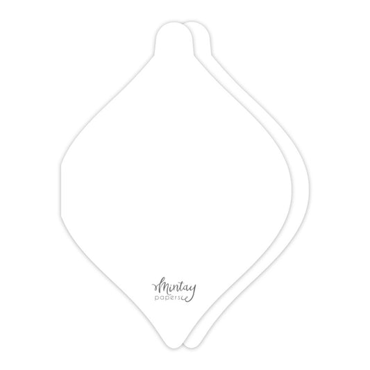Mintay Basic Bauble Card Base White (5pcs)