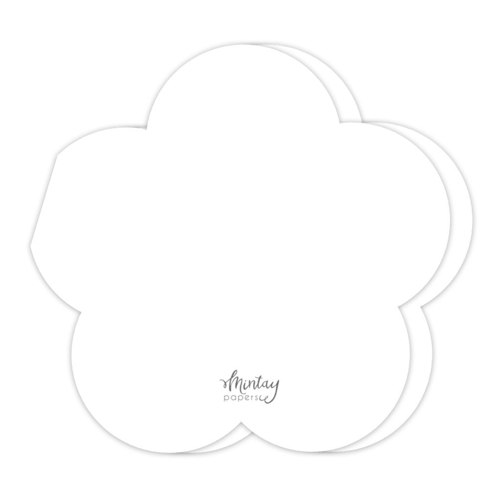 Mintay Basic  Flower Card Base White (5pcs)