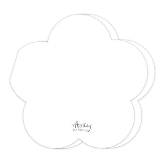Mintay Basic  Flower Card Base White (5pcs)