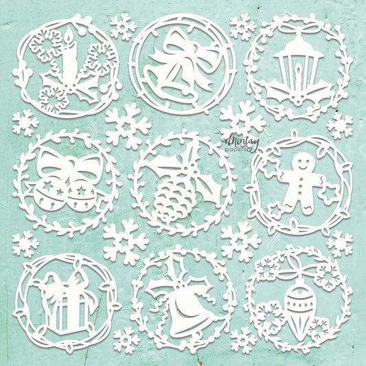 Mintay Chippies Decor 12x12 Inch Xmas Decors
