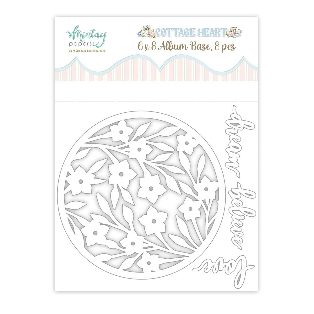 Mintay Cottage Heart 6x8 Inch Album Base (8pcs)