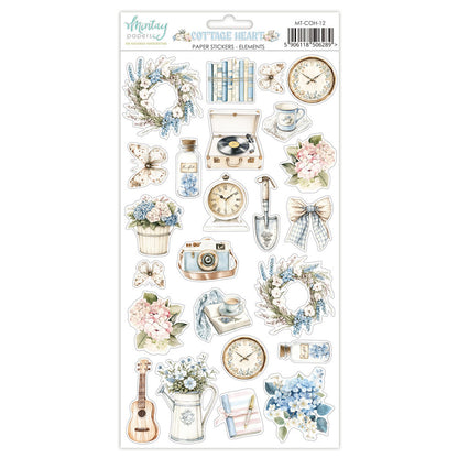 Mintay Cottage Heart 6x12 Inch Paper Stickers Elements