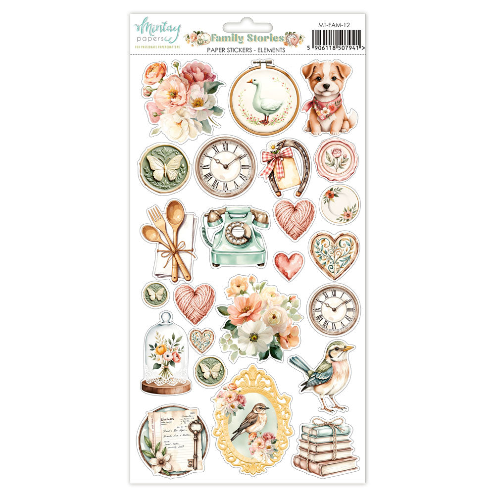 Mintay Family Stories 6x12 Inch Paper Stickers Elements
