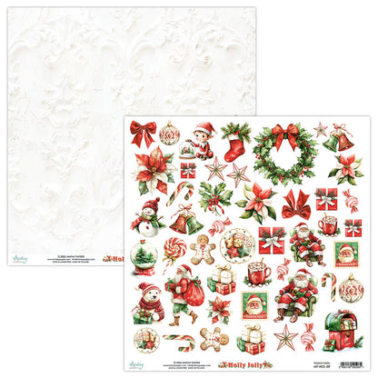Mintay Holly Jolly 12x12 Inch Paper Elements