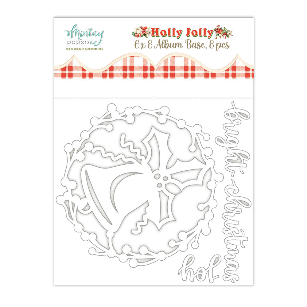 Mintay Holly Jolly 6x8 Inch Album Base (8pcs)