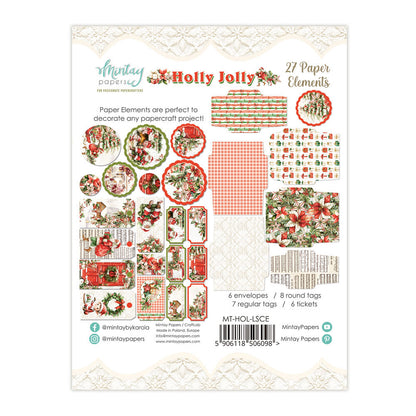 Mintay Holly Jolly 6x8 Inch Paper Elements (27 pcs)
