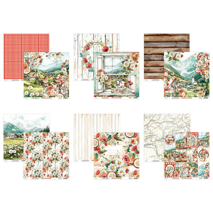 Mintay Summer Highlands 12x12 Inch Scrapbooking Paper Set