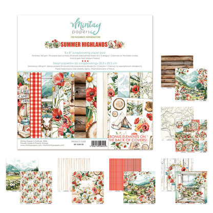 Mintay Summer Highlands 8x8 Inch Scrapbooking Paper Set