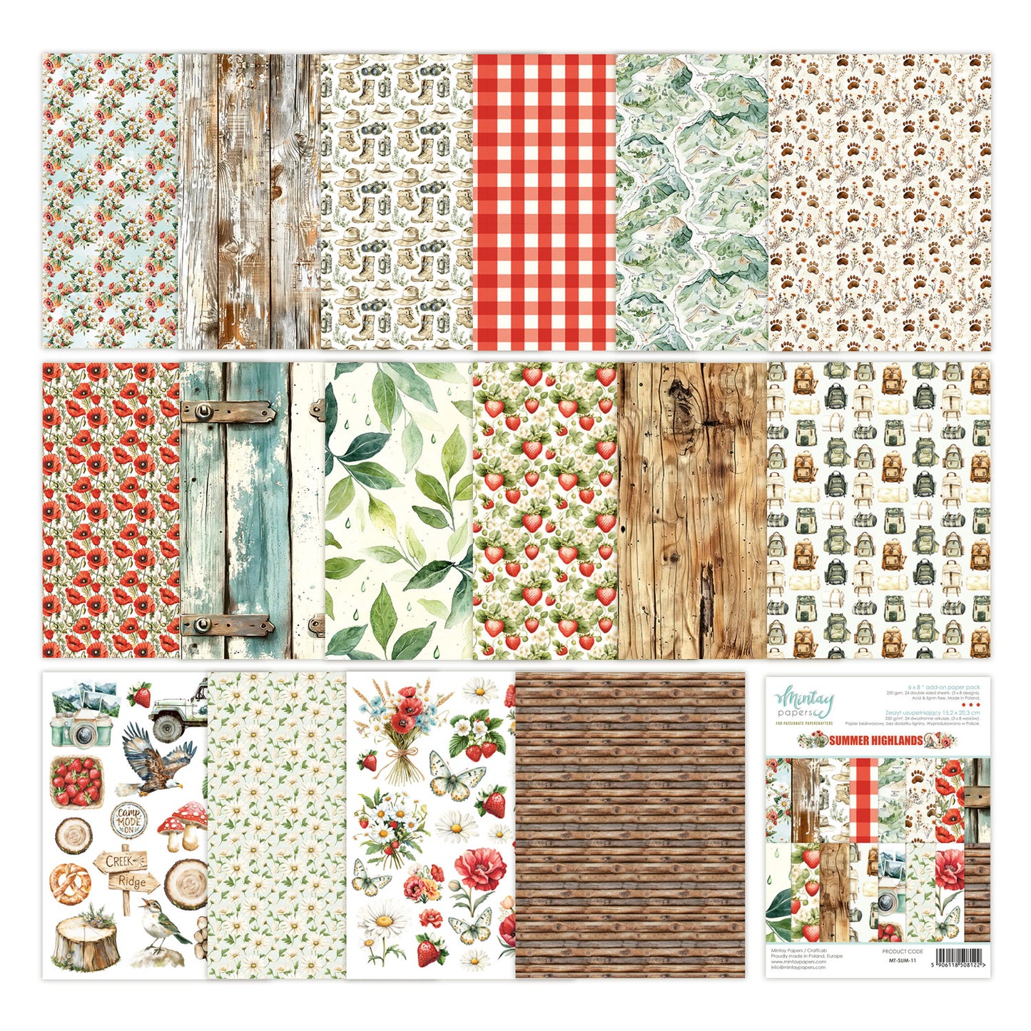 Mintay Summer Highlands 6x8 Inch Add-On Paper Pack