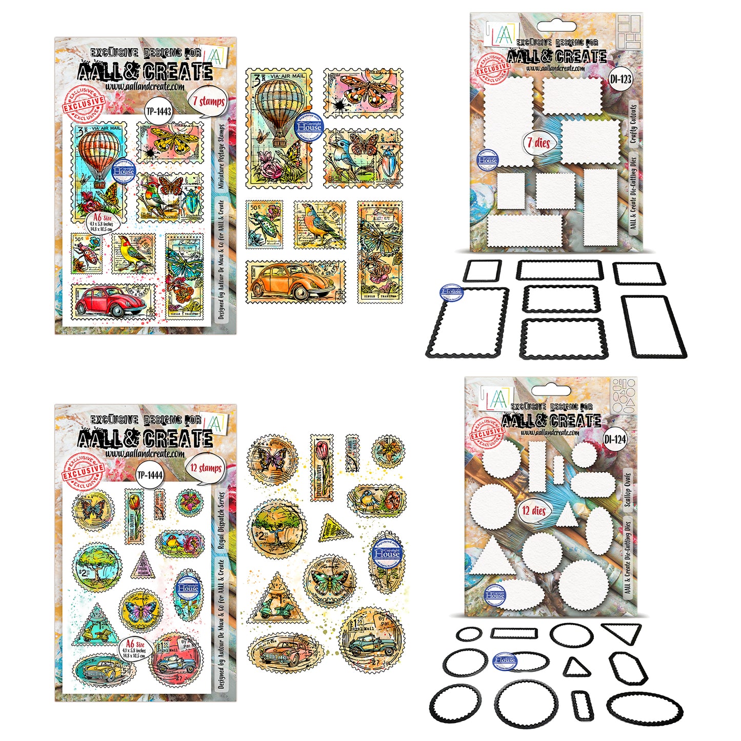 Autour De Mwa Dispatch Transit Stamp + Matching Die Bundle
