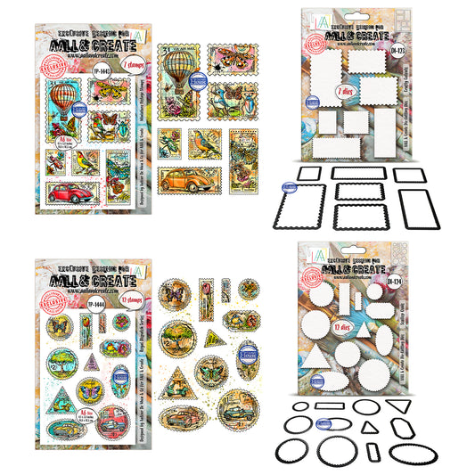 Autour De Mwa Dispatch Transit Stamp + Matching Die Bundle