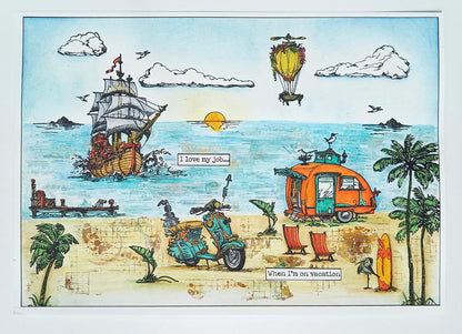 #1183 - A6 Stamp Set - Caravan Palmeraie