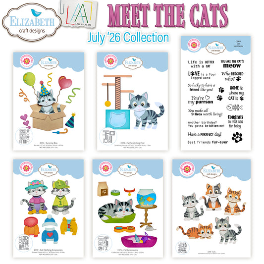 Elizabeth Craft Designs Meet the Cats Complete Collection (Save £12)