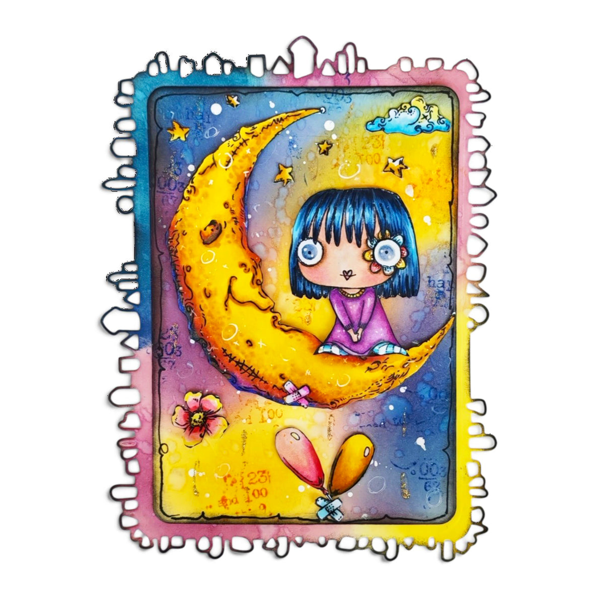 #419 - A7 Clear Stamp Set - Moonlight
