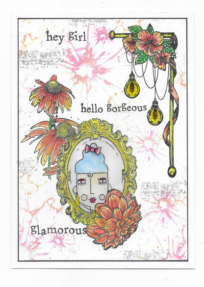 TP-828 - A5 Clear Stamp Set - Spiralling Delights