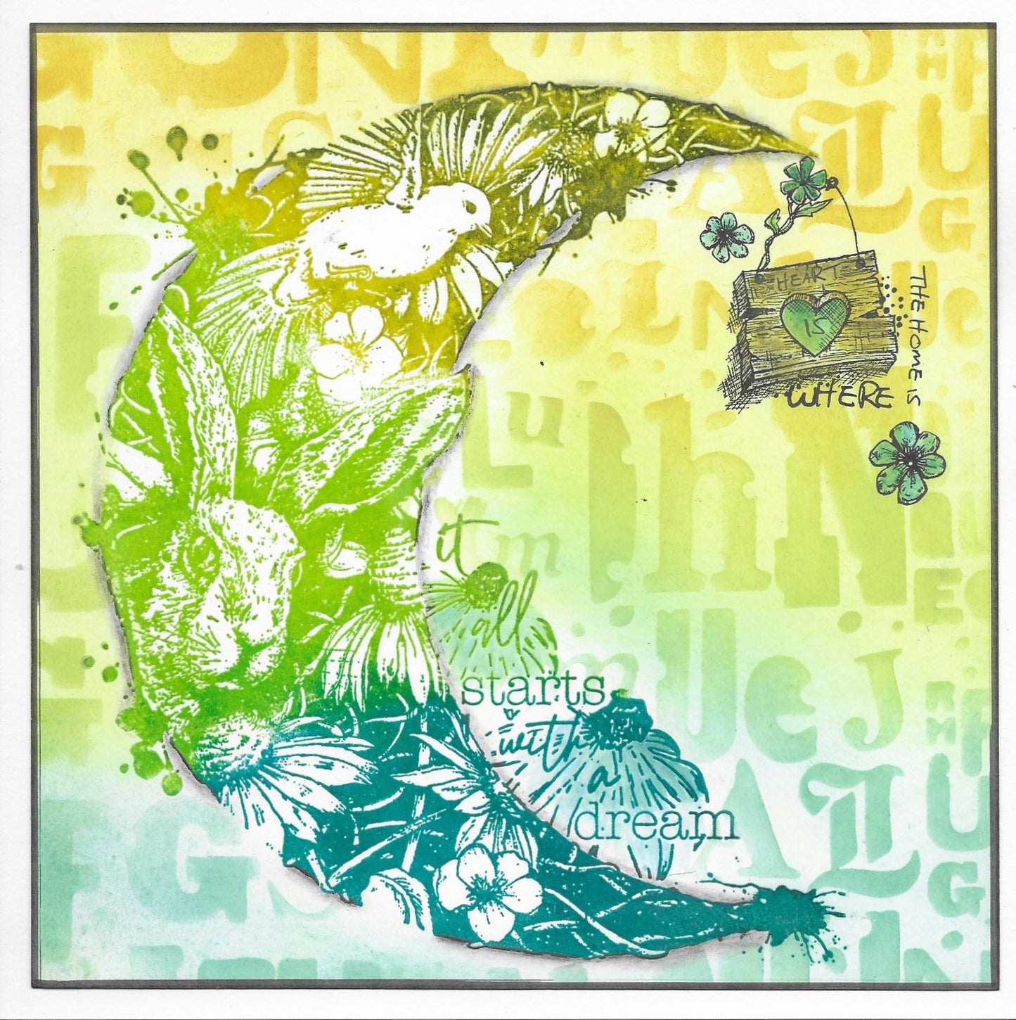 #137 - 6"x6" Stencil - Graphic ABCs