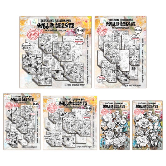 Inkblot Meadow Design Paper & Pollen Drift Ephemera Bundle