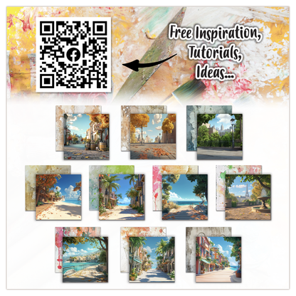 #PA-39 - 6 x 6 (inch) Design Paper - Tropical Alleyways