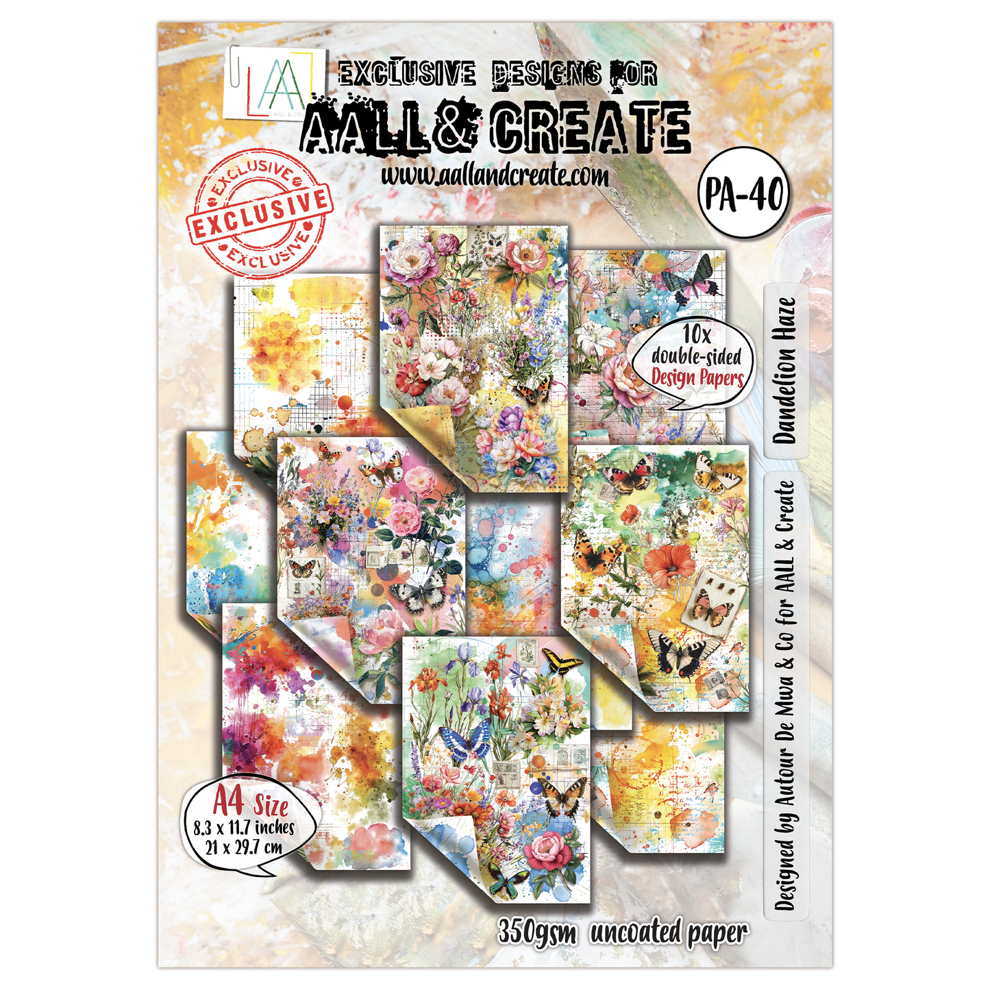 #PA-40 - A4 Design Paper - Dandelion Haze