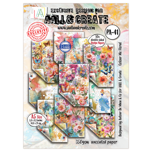 PA-41 - A5 Design Paper - Colour Me Floral