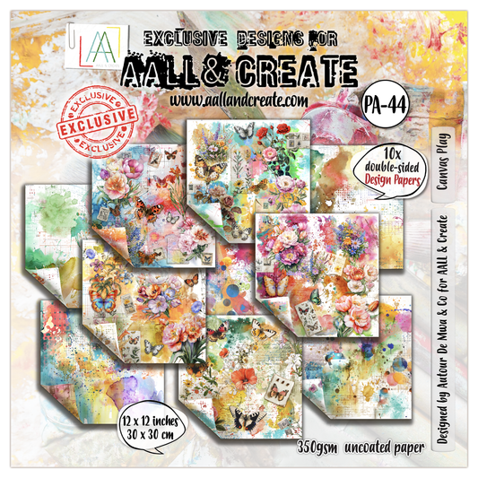 #PA-44 - 12 x 12 (inch) Design Paper - Canvas Play