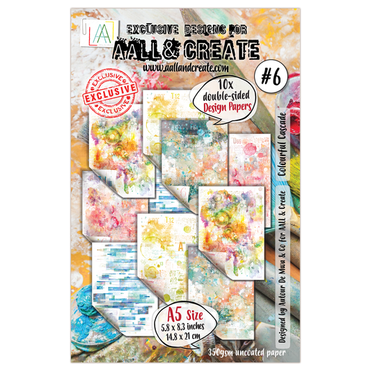 #06 - A5 Design Paper - Colourful Cascade