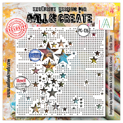 PC-126 - 6"x6" Stencil - Lotza Starz