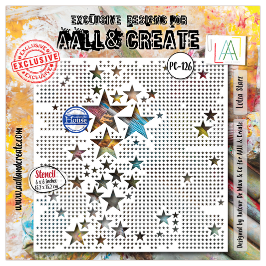 PC-126 - 6"x6" Stencil - Lotza Starz