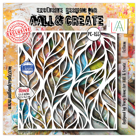 PC-155 - 6"x6" Stencil - Folium