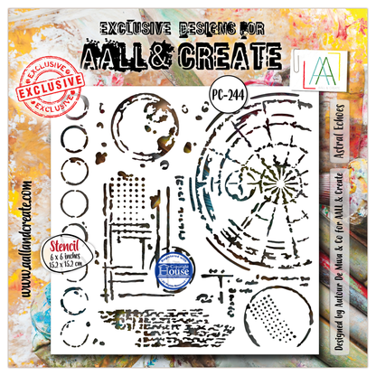 PC-244 - 6x6 (inch) Stencil - Astral Echoes