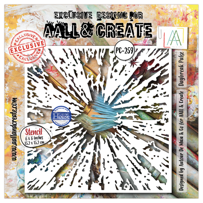 PC-259 - 6x6 (inch) Stencil - Daybreak Pulse