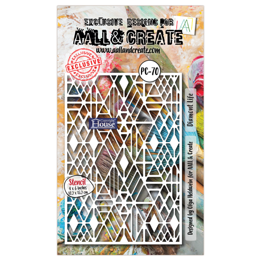 PC-70 - 4"x6" Stencil - Diamond Life
