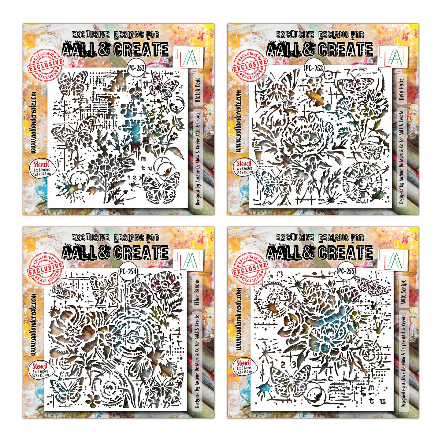 Petal Cipher Stencil Bundle