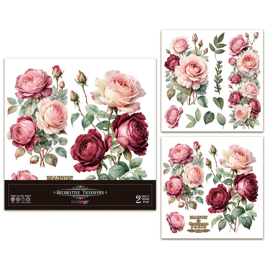 Papers For You Rosé 12x12 Inch Decor Transfers (2pcs)