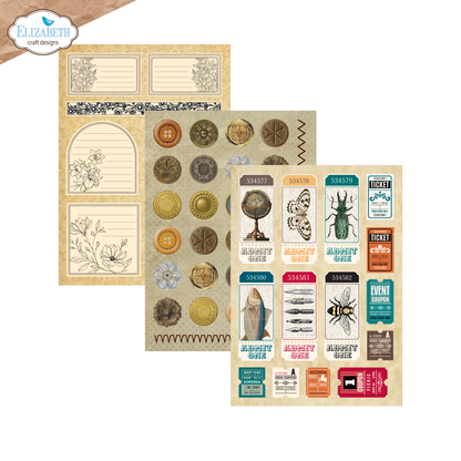 Elizabeth Craft Designs Rest & Relaxation A5 Patterned Cardstock Everyday Ephemera 2 by Everyday Memories
