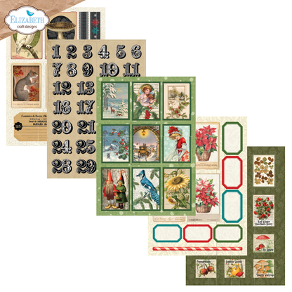 Elizabeth Craft Designs Cozy Comfort A5 Patterned Cardstock Everyday Ephemera 3 by Everyday Memories