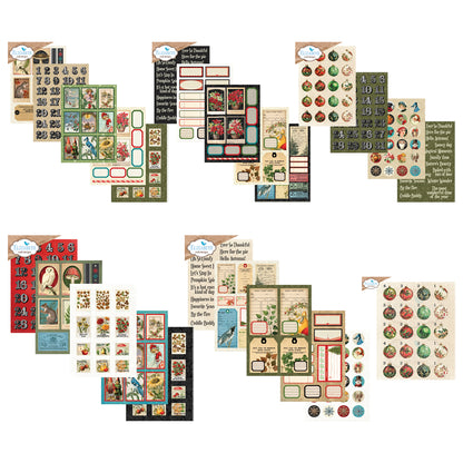 Elizabeth Craft Designs Cozy Comfort A5 Patterned Cardstock Everyday Ephemera 3 by Everyday Memories