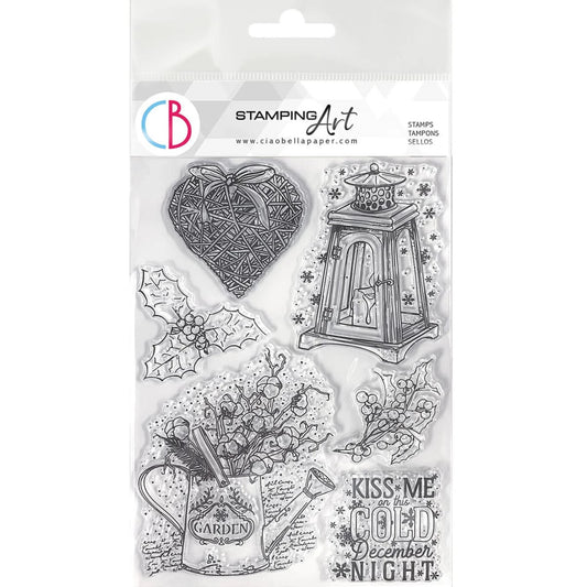 Ciao Bella Winter Season 6x8 Inch Clear Stamps December Night