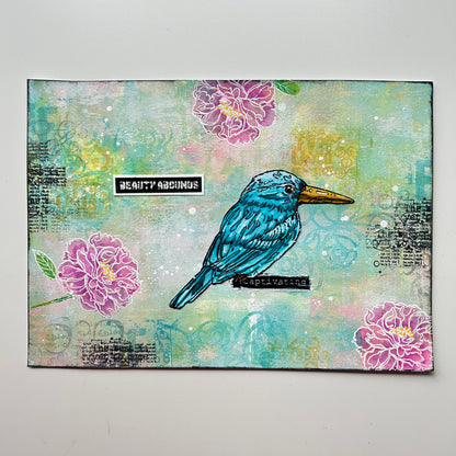 TP-710 - A5 Clear Stamp Set - Perched Among Petals