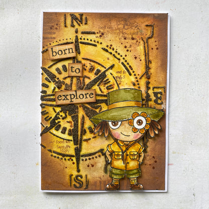 #8 - 6"x6" Stencil - Compass