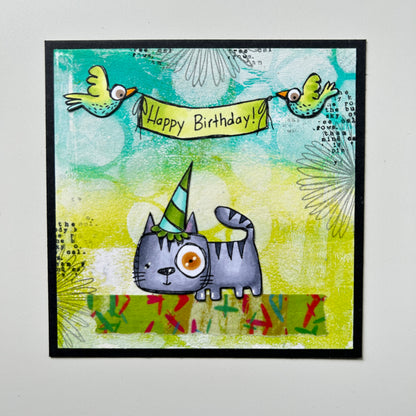 TP-966 - A7 Stamp Set - Purrfect Birthday