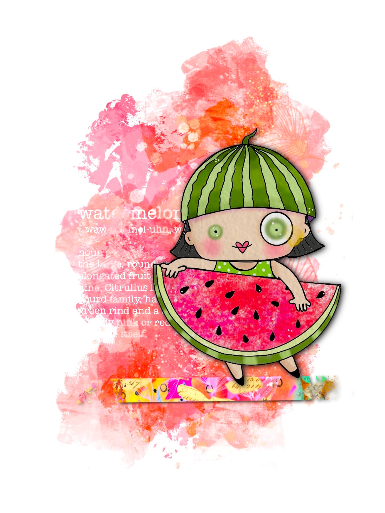 #1030 - A7 Stamp Set - Watermelon