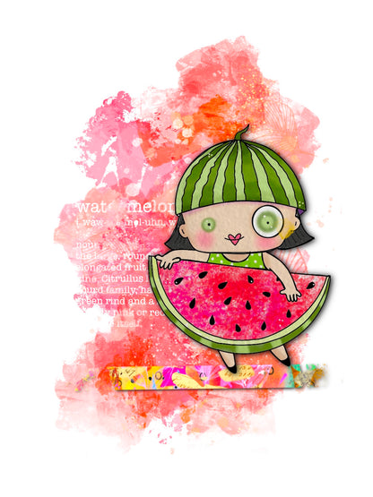 #1030 - A7 Stamp Set - Watermelon